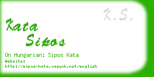 kata sipos business card